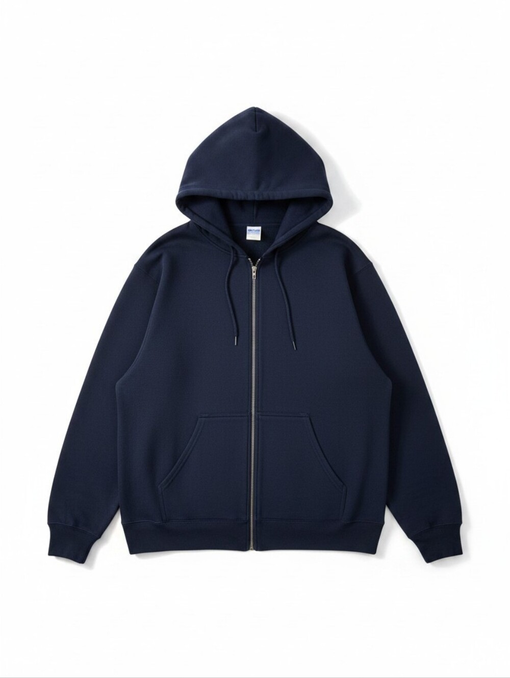 Vintage ProSpirit Navy Blue Full Zip Hoodie Sweatshirt Medium Comfy Warm